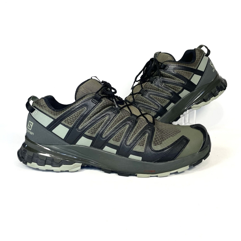Salomon XA Pro 3D V8 Mens 10.5 Olive Green Black Trail Hiking Shoes Gorpcore
